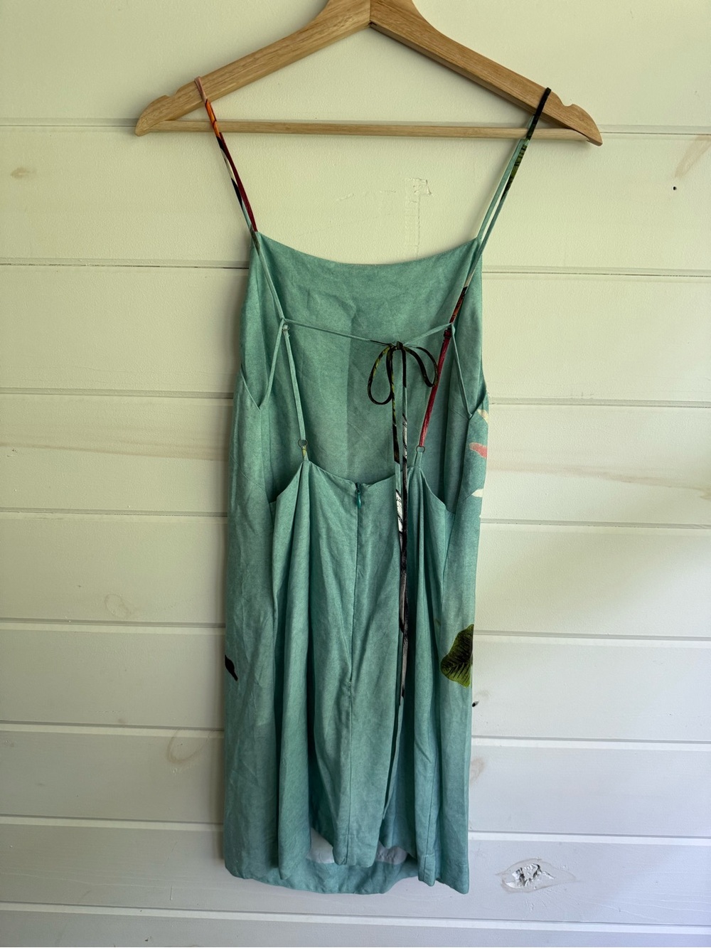 FARM Rio Aqua Toucan Slip Dress with Multicolor Tropical Print - Picture 2 of 8
